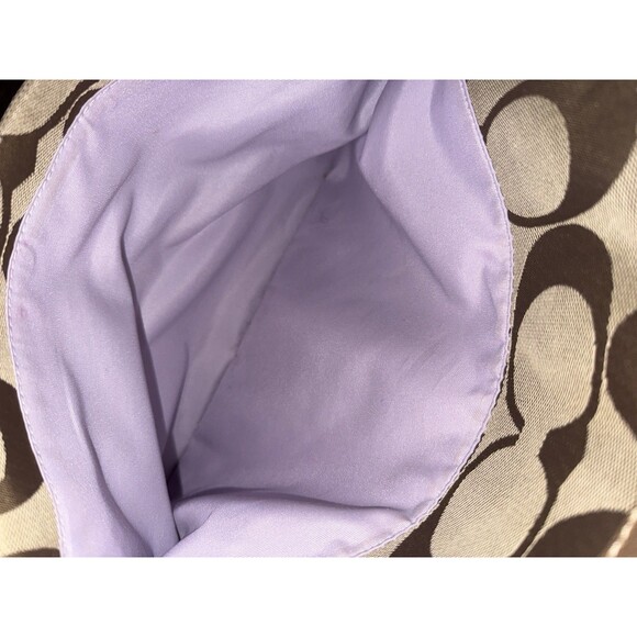 Coach Signature Tote Baby Diaper Bag Travel Satchel Lavender Lining Gold Accent - Picture 13 of 16
